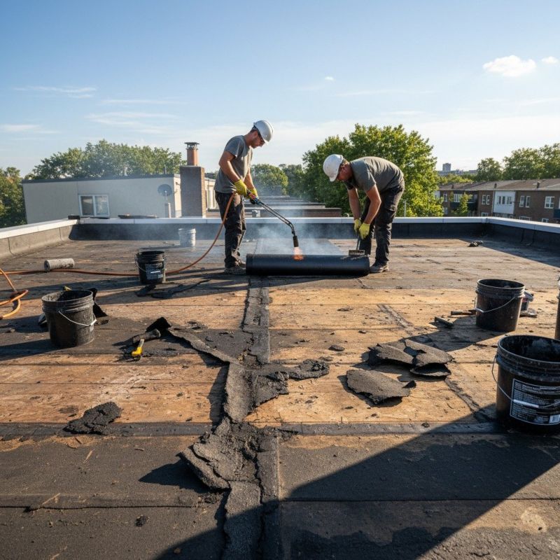Local Rubber Roofing pros at work
